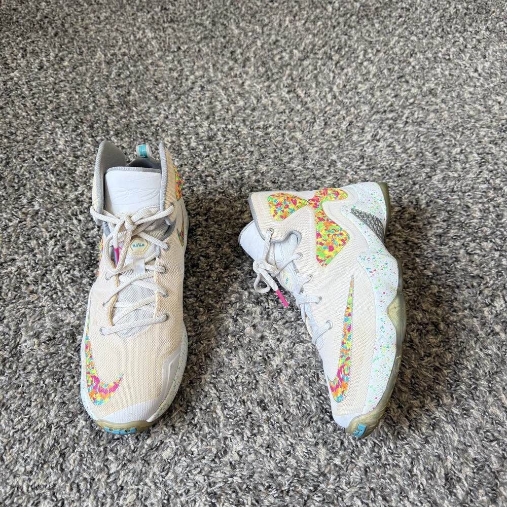 Nike Lebron James XIII Sneakers Fruity Pebbles 7 Youth Womens 8.5 846222-100